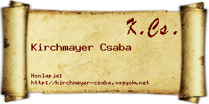Kirchmayer Csaba névjegykártya